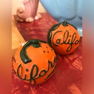 Vintage California Orange Vintage Salt And Pepper Shakers